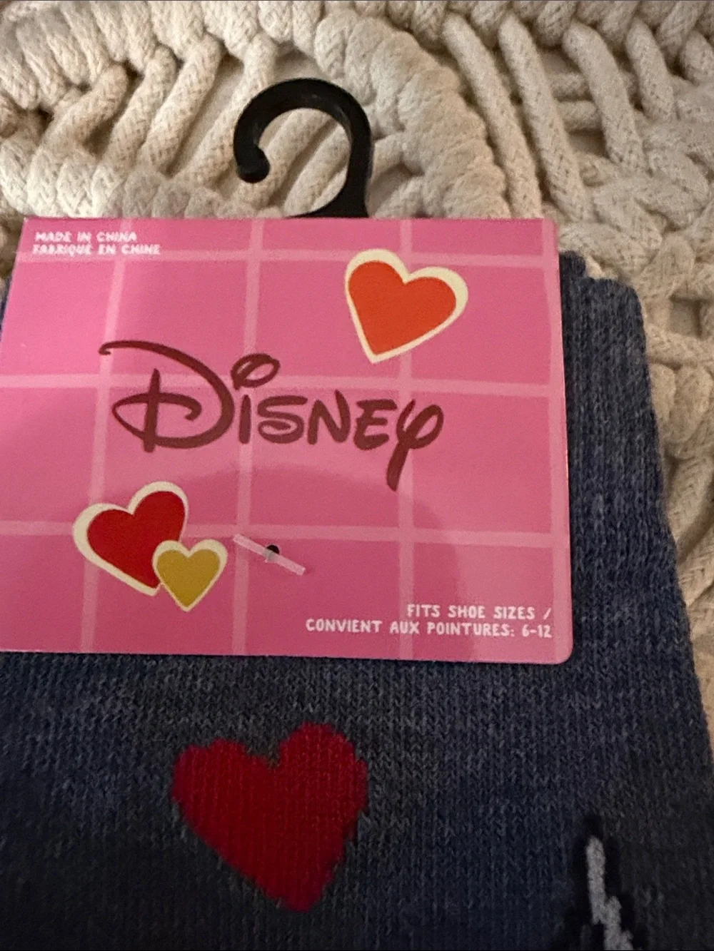 Disney Lime Green Winnie the Pooh & Heather Navy Mickey Mouse Crew Socks